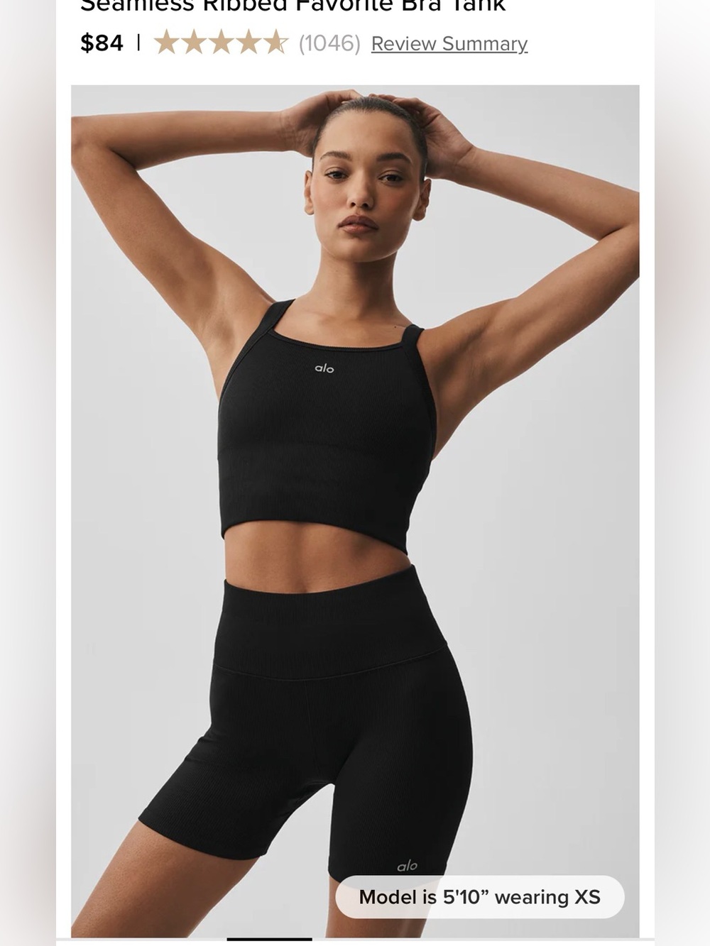 Alo Seamless Ribbed Favorite Bra - Picture 5 of 5